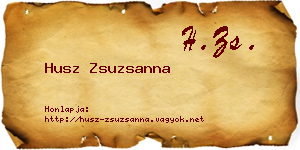 Husz Zsuzsanna névjegykártya